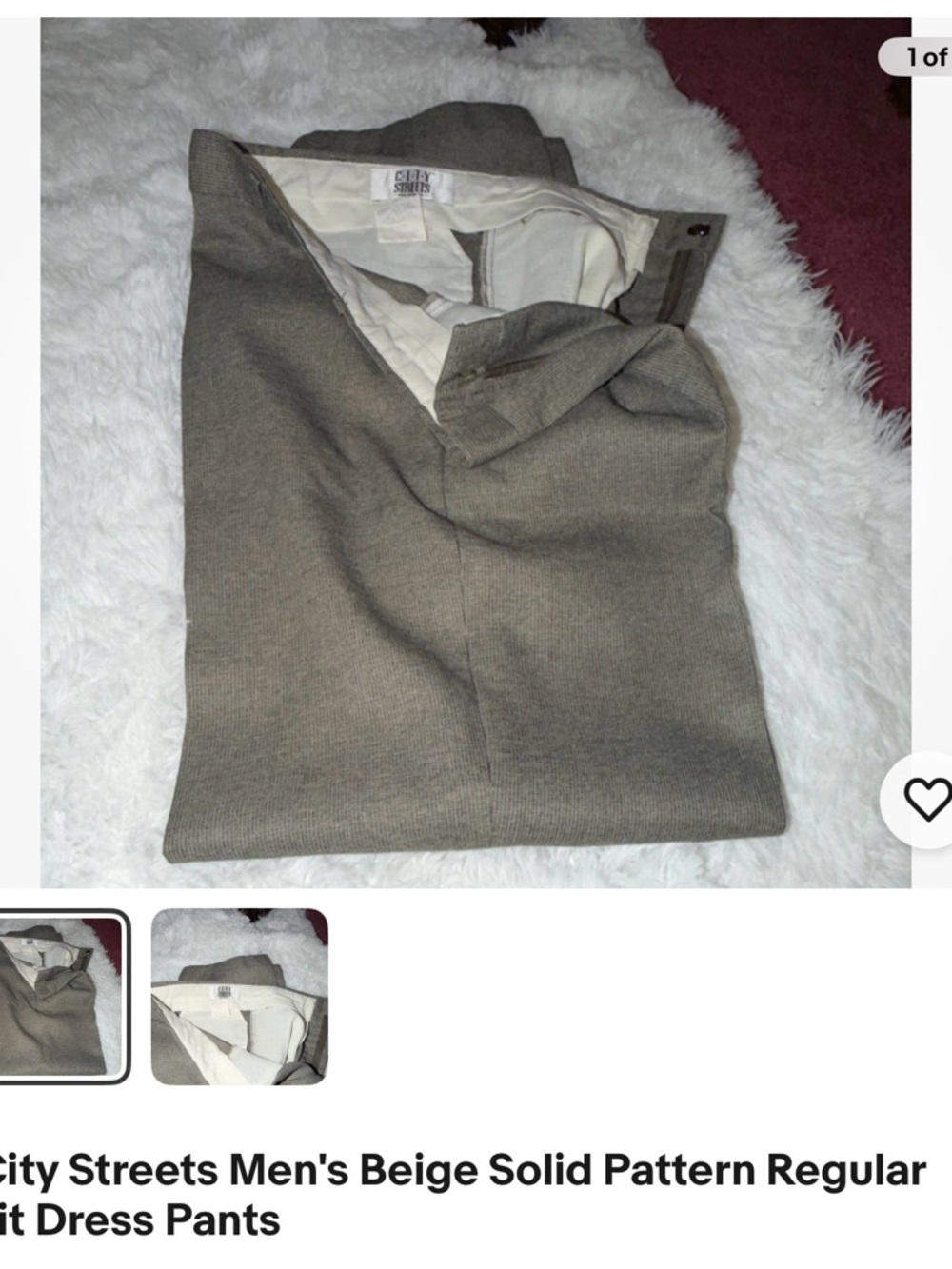 City Streets Taupe Men's Dress Pants